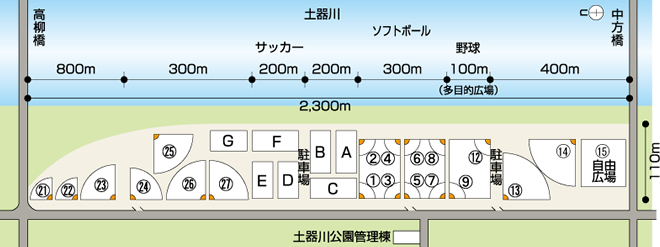 土器川公園 施設情報 公益財団法人丸亀市体育協会